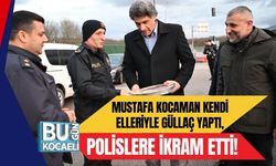 MUSTAFA KOCAMAN KENDİ ELLERİYLE GÜLLAÇ YAPTI, POLİSLERE İKRAM ETTİ!