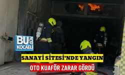 SANAYİ SİTESİ’NDE YANGIN: OTO KUAFÖR ZARAR GÖRDÜ