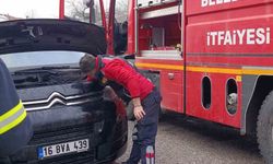 SEYİR HALİNDEKİ MİNİBÜSTE YANGIN PANİĞİ