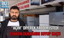 “AÇIM” DİYEREK YARDIM İSTEDİ, ESNAFIN DÜKKÂNINI SOYUP KAÇTI