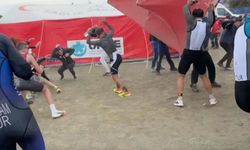 SALDA DUATLONU’NDA FIRTINA PANİĞİ! ÇADIRLAR VE BARİYERLER UÇTU