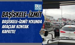 BAŞİSKELE-İZMİT YOLUNDA ARAÇLAR KONTAK KAPATTI! KAMYONET DEVRİLDİ, TRAFİK DURDU