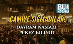 CAMİYE SIĞMADILAR! BAYRAM NAMAZI 5 KEZ KILINDI