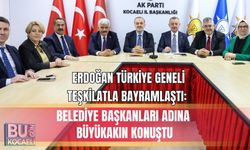 ERDOĞAN TÜRKİYE GENELİ TEŞKİLATLA BAYRAMLAŞTI: BELEDİYE BAŞKANLARI ADINA BÜYÜKAKIN KONUŞTU