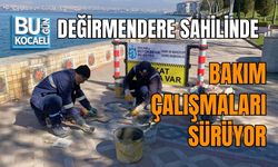 DEĞİRMENDERE SAHİLİNDE BAKIM ÇALIŞMALARI SÜRÜYOR