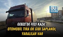 GEBZE’DE FECİ KAZA: OTOMOBİL TIRA OK GİBİ SAPLANDI, YARALILAR VAR