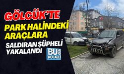 GÖLCÜK’TE PARK HALİNDEKİ ARAÇLARA SALDIRAN ŞÜPHELİ YAKALANDI