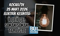 KOCAELİ’DE 25 MART 2026 ELEKTRİK KESİNTİSİ: İLÇE İLÇE, SOKAK SOKAK TAM LİSTE