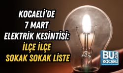 KOCAELİ’DE 7 MART ELEKTRİK KESİNTİSİ: İLÇE İLÇE SOKAK SOKAK LİSTE