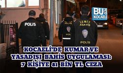 KOCAELİ’DE KUMAR VE YASADIŞI BAHİS UYGULAMASI: 7 KİŞİYE 81 BİN TL CEZA