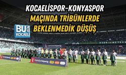 KOCAELİSPOR-KONYASPOR MAÇINDA TRİBÜNLERDE BEKLENMEDİK DÜŞÜŞ