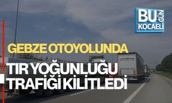 GEBZE OTOYOLUNDA TIR YOĞUNLUĞU TRAFİĞİ KİLİTLEDİ