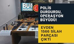 POLİS DURDURDU, OPERASYON BÜYÜDÜ! EVDEN 1566 SİLAH PARÇASI ÇIKTI