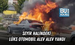 SEYİR HALİNDEKİ LÜKS OTOMOBİL ALEV ALEV YANDI