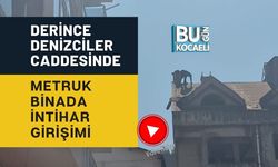 SON DAKİKA! DERİNCE DENİZCİLER CADDESİNDE METRUK BİNADA İNTİHAR GİRİŞİMİ