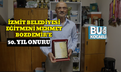 İZMİT BELEDİYESİ EĞİTMENİ MEHMET BOZDEMİR’E 50. YIL ONURU