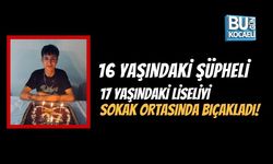16 YAŞINDAKİ ŞÜPHELİ, 17 YAŞINDAKİ LİSELİYİ SOKAK ORTASINDA BIÇAKLADI!