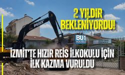 2 YILDIR BEKLENİYORDU! İZMİT’TE HIZIR REİS İLKOKULU İÇİN İLK KAZMA VURULDU