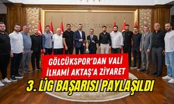 GÖLCÜKSPOR'DAN VALİ İLHAMİ AKTAŞ'A ZİYARET: 3. LİG BAŞARISI PAYLAŞILDI