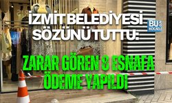 İZMİT BELEDİYESİ SÖZÜNÜ TUTTU: ZARAR GÖREN 8 ESNAFA ÖDEME YAPILDI