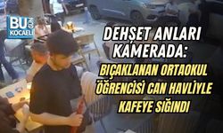 DEHŞET ANLARI KAMERADA: BIÇAKLANAN ORTAOKUL ÖĞRENCİSİ CAN HAVLİYLE KAFEYE SIĞINDI
