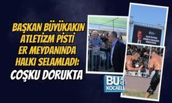 BAŞKAN BÜYÜKAKIN ATLETİZM PİSTİ ER MEYDANINDA HALKI SELAMLADI: COŞKU DORUKTA