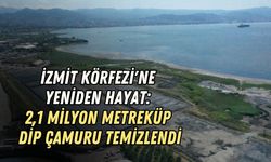 İZMİT KÖRFEZİ'NE YENİDEN HAYAT: 2,1 MİLYON METREKÜP DİP ÇAMURU TEMİZLENDİ