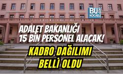 ADALET BAKANLIĞI 15 BİN PERSONEL ALACAK! KADRO DAĞILIMI BELLİ OLDU