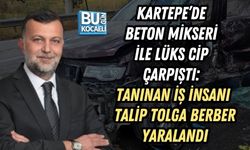 KARTEPE’DE BETON MİKSERİ İLE LÜKS CİP ÇARPIŞTI: TANINAN İŞ İNSANI TALİP TOLGA BERBER YARALANDI