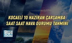 KOCAELİ 10 HAZİRAN ÇARŞAMBA SAAT SAAT HAVA DURUMU TAHMİNİ