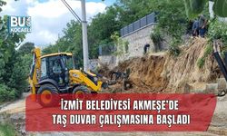 İZMİT BELEDİYESİ AKMEŞE’DE TAŞ DUVAR ÇALIŞMASINA BAŞLADI