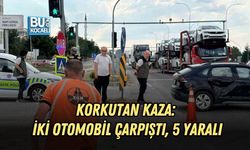 KORKUTAN KAZA: İKİ OTOMOBİL ÇARPIŞTI, 5 YARALI
