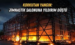 KORKUTAN YANGIN: JİMNASTİK SALONUNA YILDIRIM DÜŞTÜ