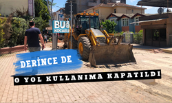 DERİNCE DE O YOL KULLANIMA KAPATILDI