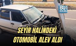 SEYİR HALİNDEKİ OTOMOBİL ALEV ALDI