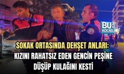 SOKAK ORTASINDA DEHŞET ANLARI: KIZINI RAHATSIZ EDEN GENCİN PEŞİNE DÜŞÜP KULAĞINI KESTİ