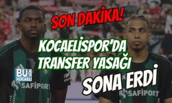 SON DAKİKA! KOCAELİSPOR’DA TRANSFER YASAĞI SONA ERDİ