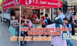 İZMİT BELEDİYESİ'NDEN BİNLERCE ÖĞRENCİYE OKULLARDA SÜT VE KEK DAĞITIMI!