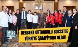 DERBENT ORTAOKULU BOCCE'DE TÜRKİYE ŞAMPİYONU OLDU! ŞAMPİYONLARDAN VALİ AKTAŞ'A ANLAMLI ZİYARET