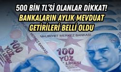 500 BİN TL’Sİ OLANLAR DİKKAT! BANKALARIN AYLIK MEVDUAT GETİRİLERİ BELLİ OLDU