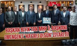 BAŞKAN BIYIK'TAN MHP İL BAŞKANI EMENGEN'E 'HAYIRLI OLSUN' ZİYARETİ!