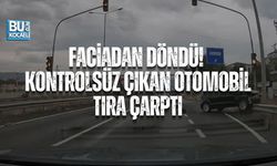 PAMUKOVA’DA FACİADAN DÖNÜLDÜ! KONTROLSÜZ ÇIKAN OTOMOBİL TIRA ÇARPTI