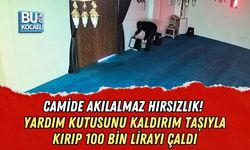 CAMİDE AKILALMAZ HIRSIZLIK! YARDIM KUTUSUNU KALDIRIM TAŞIYLA KIRIP 100 BİN LİRAYI ÇALDI