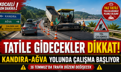 TATİLE GİDECEKLER DİKKAT! KANDIRA-AĞVA YOLUNDA ÇALIŞMA BAŞLIYOR