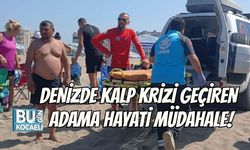 DENİZDE KALP KRİZİ GEÇİREN ADAMA HAYATİ MÜDAHALE!