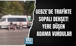 GEBZE’DE TRAFİKTE SOPALI DEHŞET! YERE DÜŞEN ADAMA VURDULAR