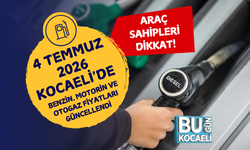 4 TEMMUZ 2026 KOCAELİ'DE BENZİN, MOTORİN VE OTOGAZ FİYATLARI GÜNCELLENDİ