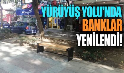 Yürüyüş Yolu'nda Banklar Yenilendi!