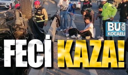 Kocaeli haber -  D-100’de takla atan otomobildeki 4 kişi yaralandı