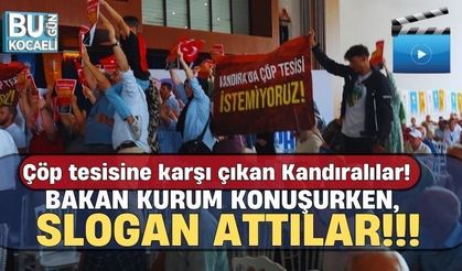 Çöp tesisine karşı çıkan Kandıralılar, Murat Kurum'a seslerini duyurmaya geldi!
